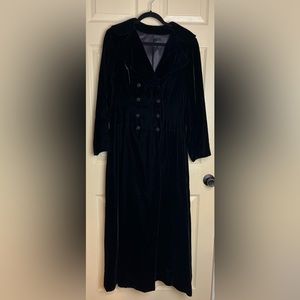 Vintage Black Velvet Overcoat